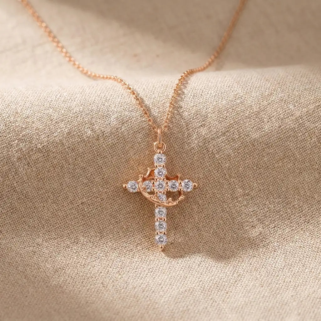 The Eternal Cross & Crown Pendant