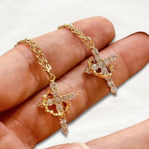 The Eternal Cross & Crown Pendant