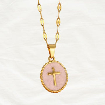 Oval Cross Pendant
