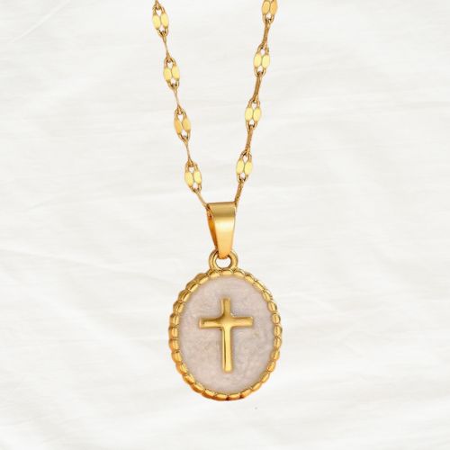 Oval Cross Pendant