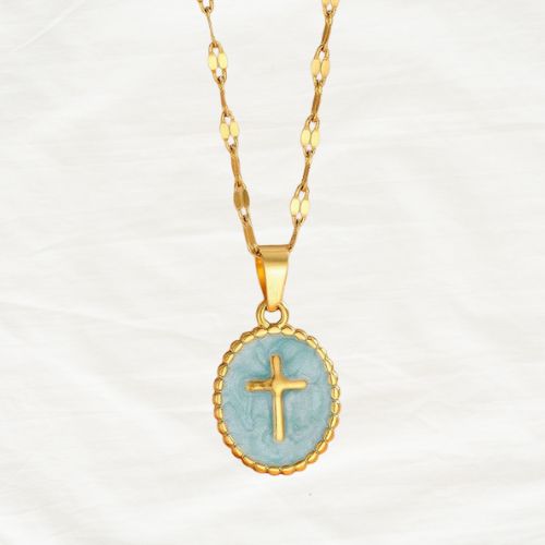 Oval Cross Pendant