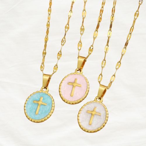 Oval Cross Pendant