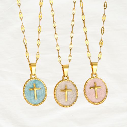 Oval Cross Pendant