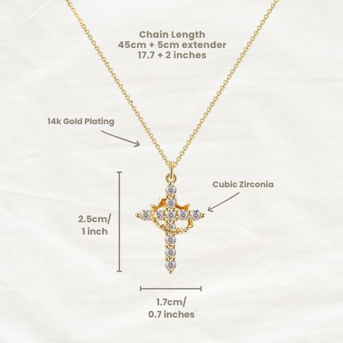 The Eternal Cross & Crown Pendant