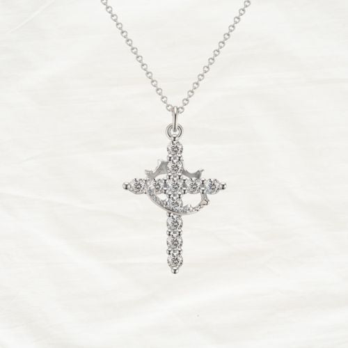 The Eternal Cross & Crown Pendant