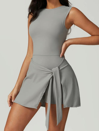 Lumyre High Neck Tie Tennis Dress