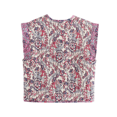 Floral Quilted Gilet