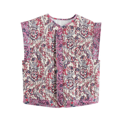 Floral Quilted Gilet