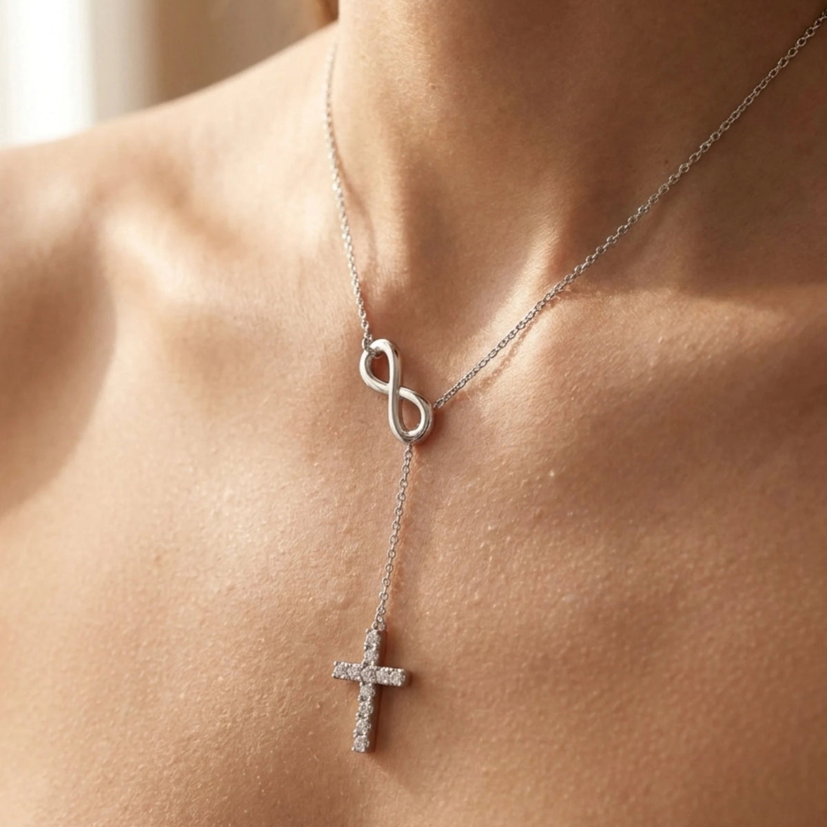 Stone Infinity Pendant